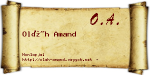 Oláh Amand névjegykártya